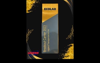 Legend Transportation Celebrates Prestigious ‘Breakout Carrier of the Year 2023’ Award from Ecolab