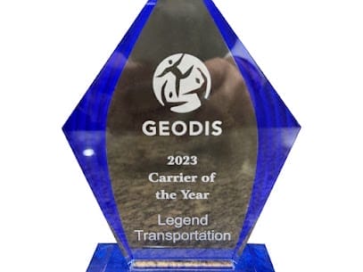 New Legend Inc: Proud Recipient of the GEODIS Carrier of the Year Award 2023